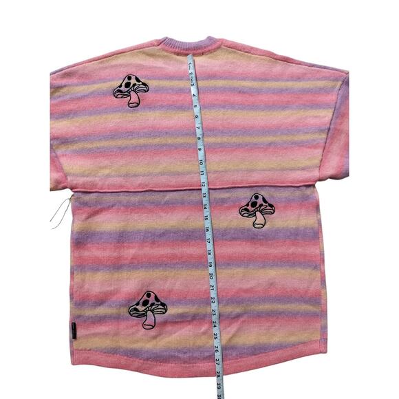 New Spirit Jersey Psychedelic mushroom knit oversized unisex sweater size S - Picture 10 of 12
